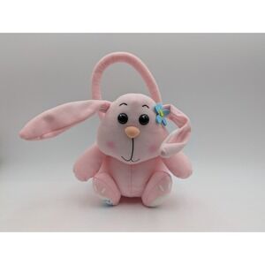 Hersheys Pink Rabbit Plush Easter Basket 8 Inch 2002 Stuffed Animal Toy